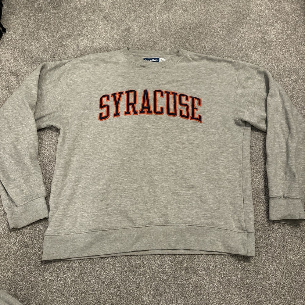 Gray Collegiate Crew Neck Sweatshirt